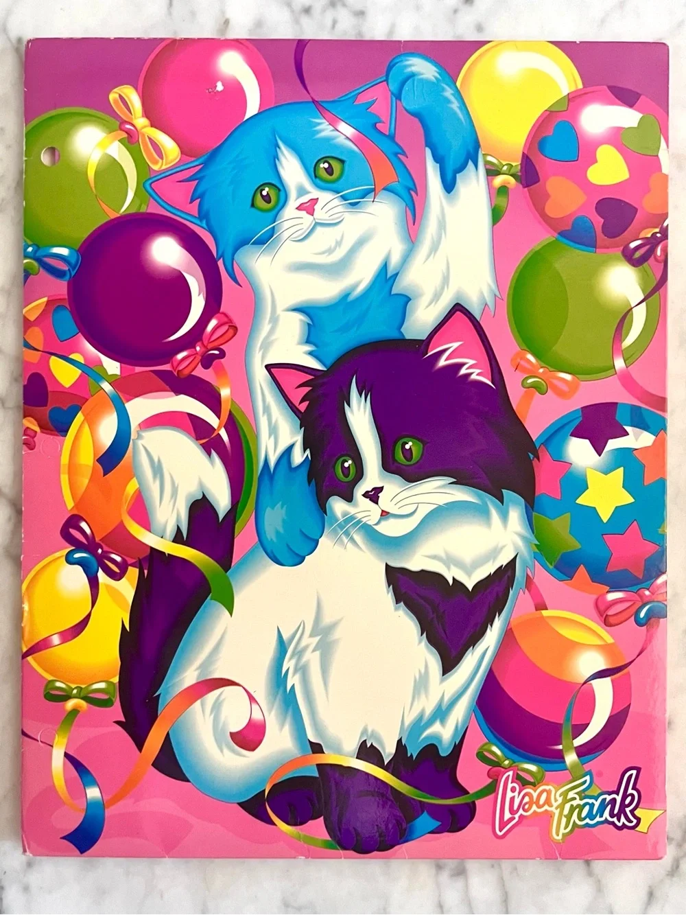 Vintage 90s Lisa Frank Kitties Folder and Activity Coloring Book